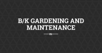 B/K Gardening And Maintenance Logo