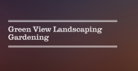 Green View Landscaping Gardening Logo