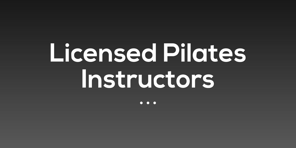 Licensed Pilates Instructors bundoora
