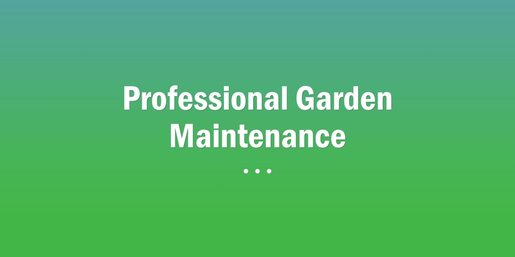 Professional Garden Maintenance blind bight