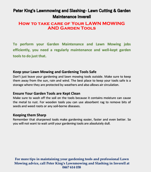 How to Take Care of Your Lawn Mowing and Garden Tools Red range