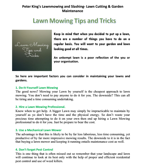 Lawn Mowing Tips and Tricks Red range